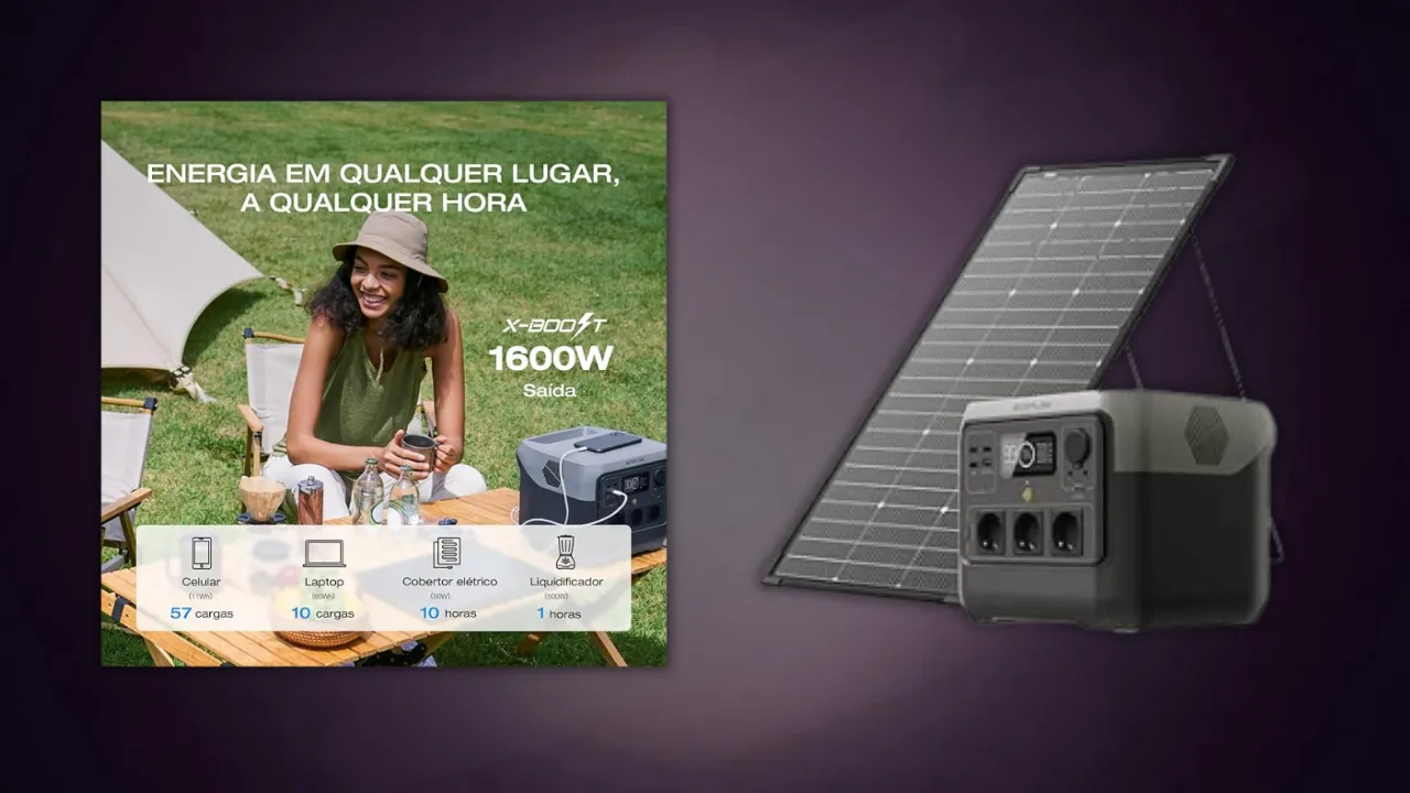 Gerador portátil EcoFlow para aplicações diversas